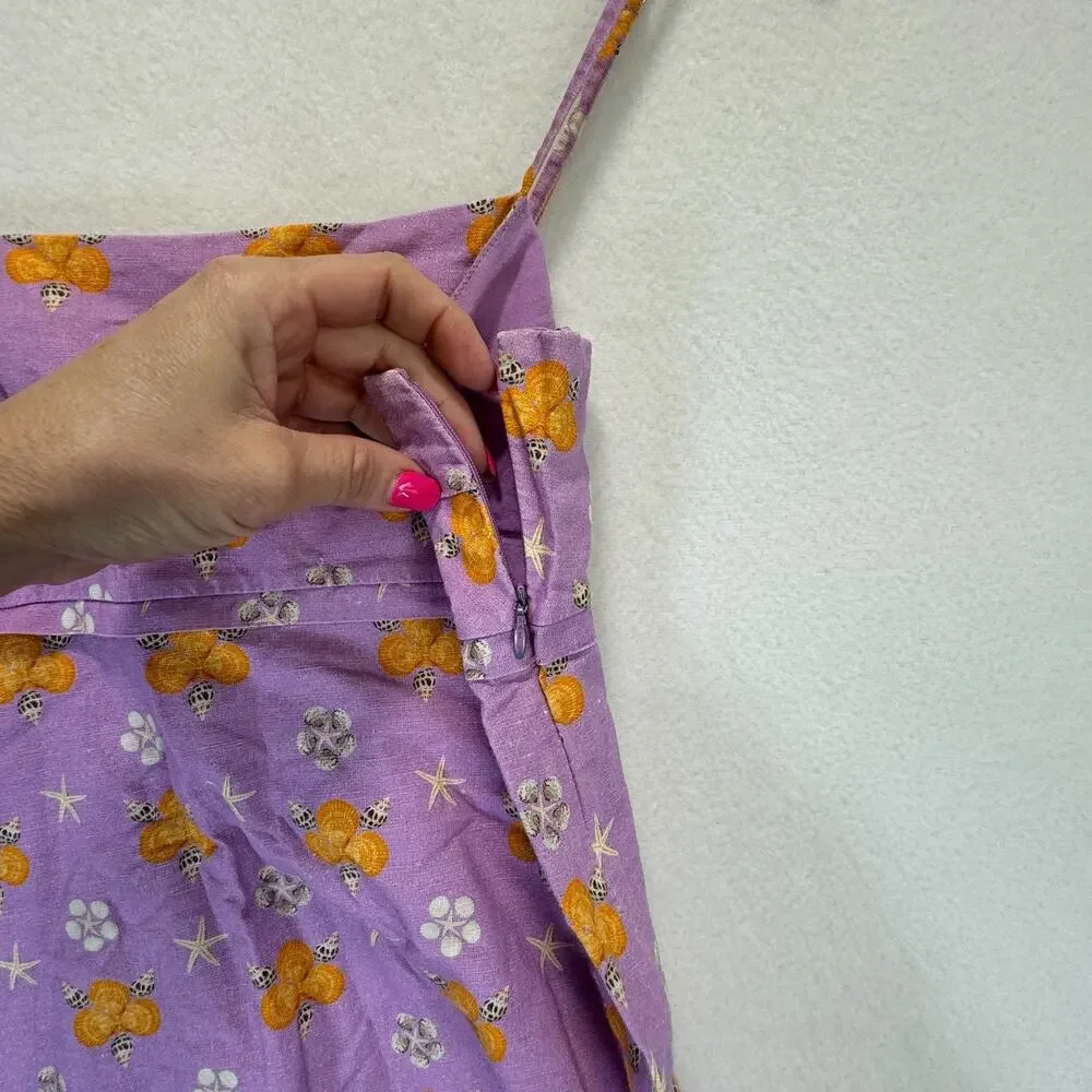 Rachel Antonoff Gwen By The Seashore Print Mini Dress Summer Beach Floral - Picture 10 of 12